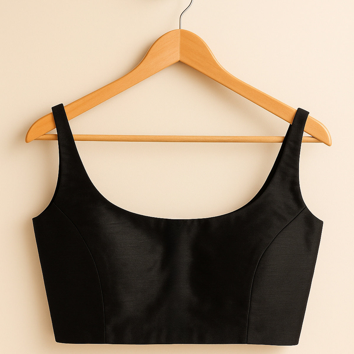 Black Art Silk Sleeveless Blouse