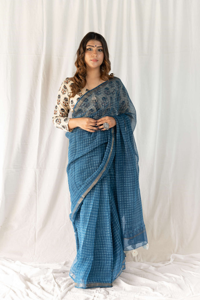 Mor - Indigo Kota Doriya gray and green store