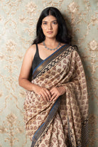 chanderi saree maheshwari saree blockprint saree beautiful saree biege saree