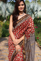 chanderi saree embroidery saree blockprint saree naturally dyed saree 