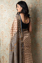 chanderi saree maheshwari saree blockprint saree beautiful saree biege saree